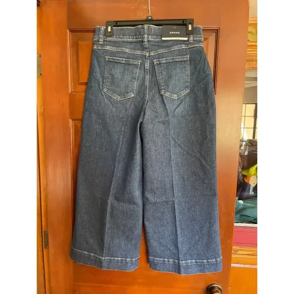 SPANX CROPPED WIDE LEG JEANS petite medium - Picture 4 of 8